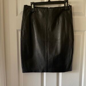 Leather pencil skirt